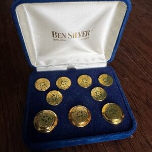 Baylor University Seal Brass Cuff Links and Buttons